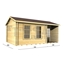 5m x 3m Deluxe Reverse Apex Log Cabin - Double Glazing - 34mm Wall Thickness (2090) 