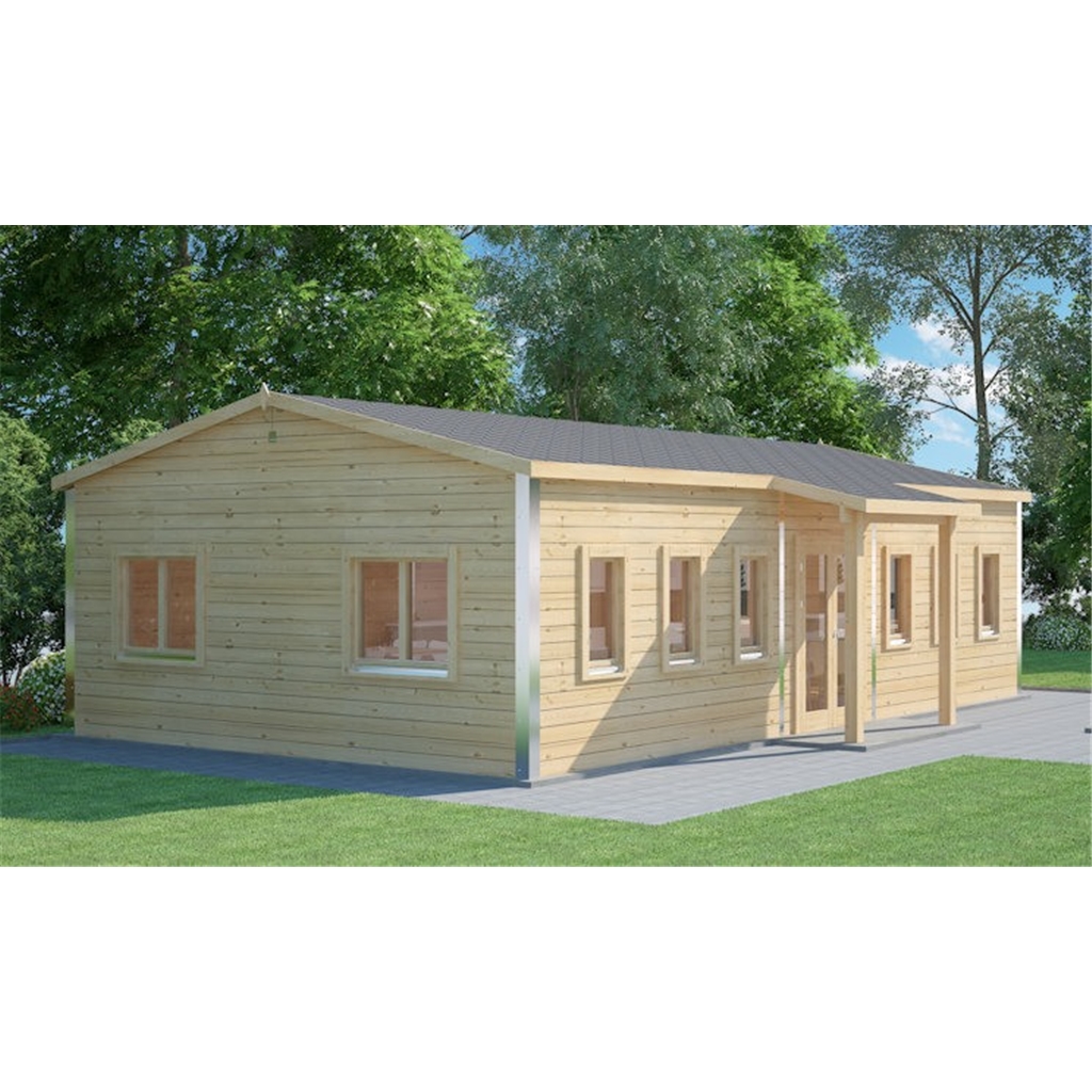 6m X 10m Premier School Classroom Log Cabin 70mm Wall Thickness